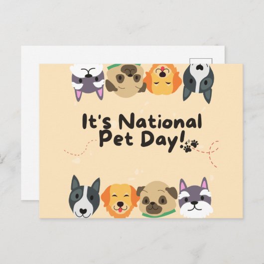 Nationale feestdag briefkaart (Voorkant / Achterkant)