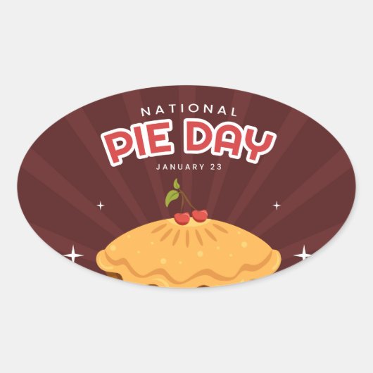 Nationale feestdag ovale sticker (Voorkant)