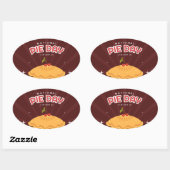 Nationale feestdag ovale sticker (Vel)