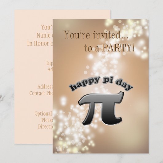 Nationale feestdag | Pi-symbool voor Nerds 14 maar Kaart (Voorkant / Achterkant)