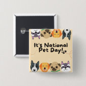 Nationale feestdag vierkante button 5,1 cm (Voorkant /achterkant)