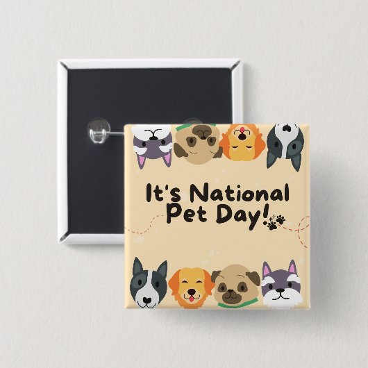 Nationale feestdag vierkante button 5,1 cm (Voorkant /achterkant)