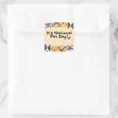 Nationale feestdag vierkante sticker (Tas)