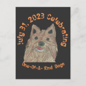 Nationale feestdag voor unieke Puppies Briefkaart (Voorkant)