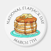 Nationale Flapjack Dag 7 maart Magneet (Voorkant)