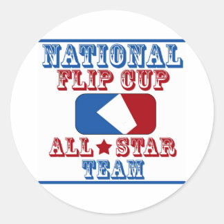 nationale flip cup ronde sticker
