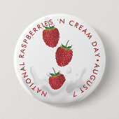 Nationale frambozen "n Cream Day Button (Voorkant)