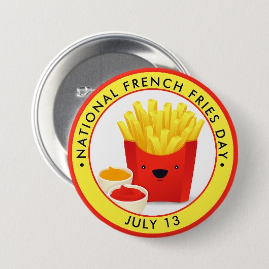 Nationale Franse feestdag Ronde Button 7,6 Cm (Voorkant /achterkant)