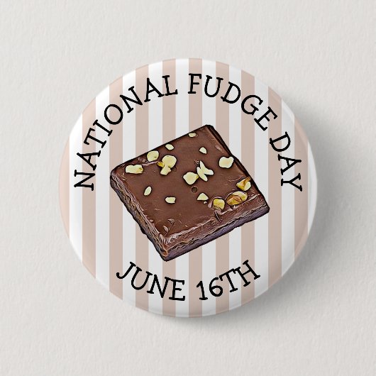 Nationale Fudge Day 16 juni Button (Voorkant)
