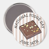 Nationale Fudge Day 16 juni Magnet (Voorkant / Achterkant)