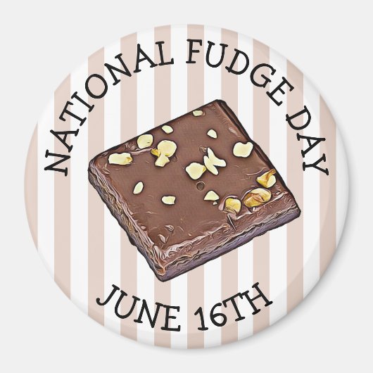 Nationale Fudge Day 16 juni Magnet (Voorkant)