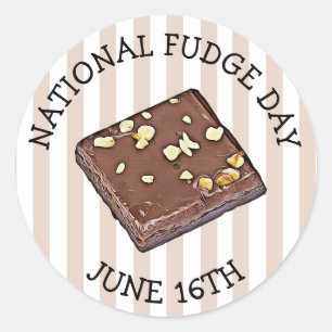 Nationale Fudge Day Stickers