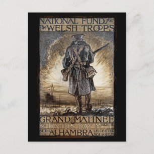 Nationale Fundraisator voor Welsh Troops Briefkaart