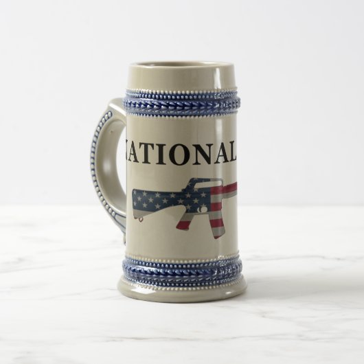 Nationale Garde M16 Stein Bierpul (Voorkant links)