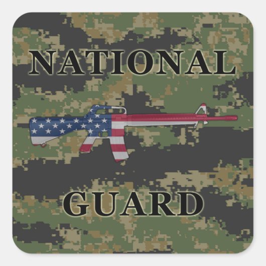 Nationale Garde M16 Sticker Digitaal (Voorkant)