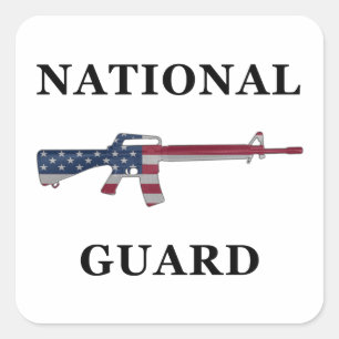 Nationale Garde M16-sticker Vierkante Sticker