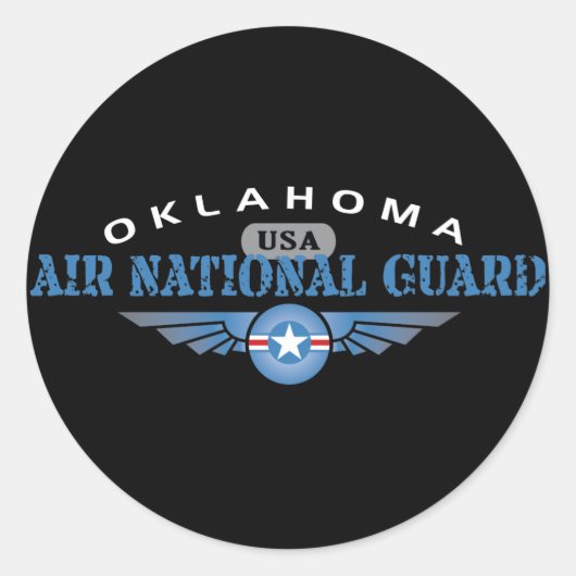 Nationale Garde Oklahoma Air Ronde Sticker (Voorkant)