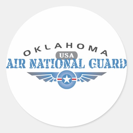 Nationale Garde Oklahoma Air Ronde Sticker (Voorkant)