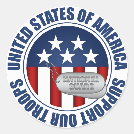 Nationale Garde Ronde Sticker (Voorkant)