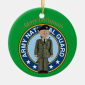 Nationale garde Soldaat-kerstversiering Keramisch Ornament (Voorkant)