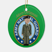 Nationale garde Soldaat-kerstversiering Keramisch Ornament (Links)