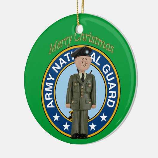 Nationale garde Soldaat-kerstversiering Keramisch Ornament (Links)