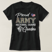 Nationale Garde van het leger Grootma Militaire Pr T-shirt (Design voorkant)