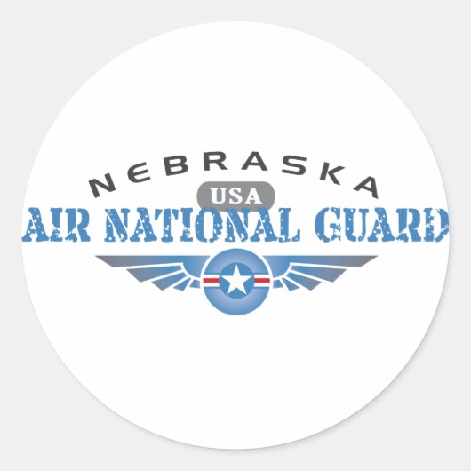 Nationale Garde van Nebraska Air Ronde Sticker (Voorkant)