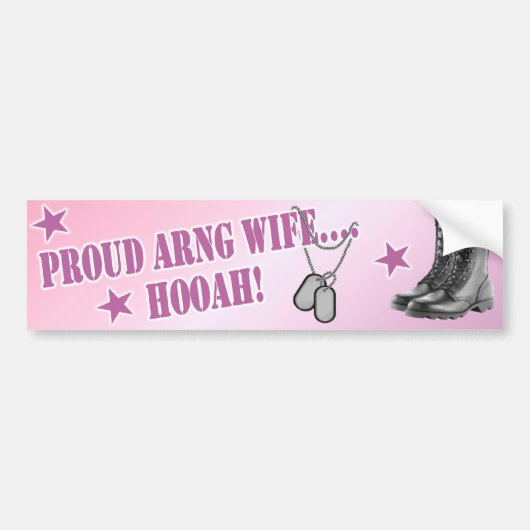 Nationale garde vrouw Bumpersticker (Voorkant)