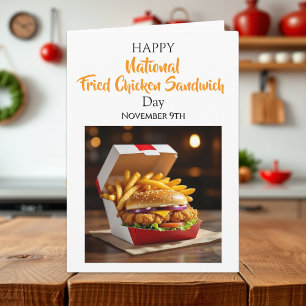 Nationale Gebakken Kip Sandwich Dag 9 nov Kaart