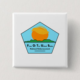 nationale gêne vierkante button 5,1 cm