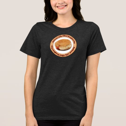 Nationale Gevulde Doughnut Dag Tri-Blend Shirt (Voorkant)
