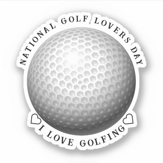 Nationale Golfdag  Sporten Sticker (Voorkant)