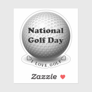 Nationale Golfdag Sporten Sticker