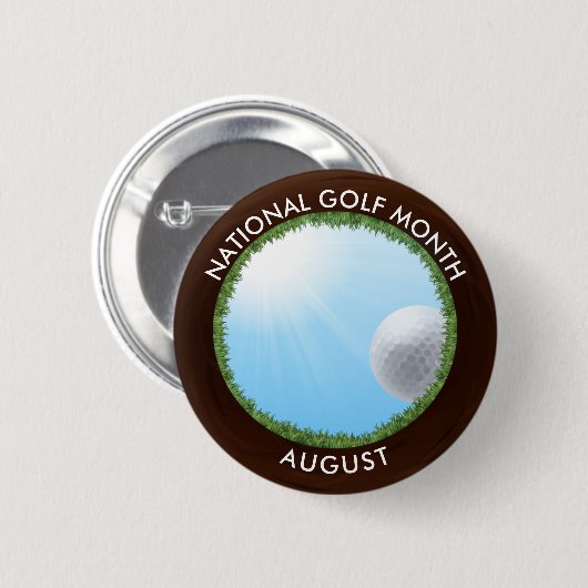 Nationale Golfmaand Ronde Button 5,7 Cm (Voorkant /achterkant)