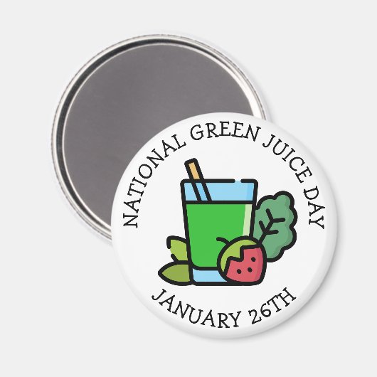 Nationale Groene Sap Dag - 26 januari Magneet (Voorkant / Achterkant)