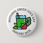 Nationale Groene Sap Dag - 26 januari Ronde Button 5,7 Cm (Voorkant)