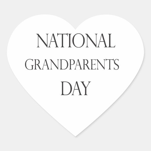 nationale grootouderdag hart sticker (Voorkant)