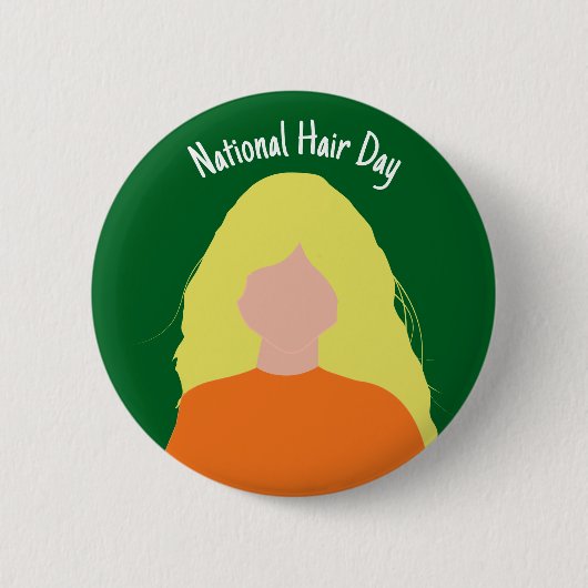 Nationale Haardag - Blonde Badge/ Button (Voorkant)