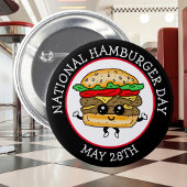 Nationale hamburgerdag 28 mei ronde button 5,7 cm