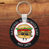 Nationale hamburgerdag 28 mei sleutelhanger (Voorkant)