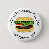 Nationale hamburgerdag ronde button 5,7 cm (Voorkant)