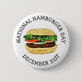 Nationale hamburgerdag ronde button 5,7 cm