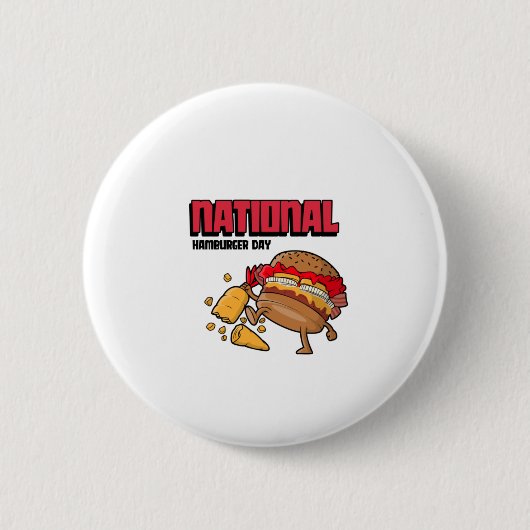 Nationale Hamburgerdag Ronde Button 5,7 Cm (Voorkant)