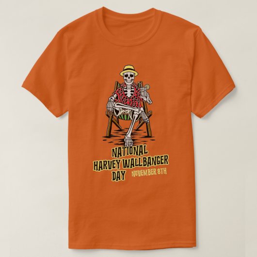 Nationale Harvey Wallbanger Day Drink strand Ske T-shirt (Design voorkant)