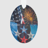 Nationale herinnering nooit vergeten ornament (voorkant)