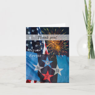 Nationale herinnering Vergeet nooit Dank je kaart