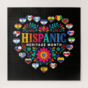 Nationale Hispanic Erfgoed Maand Hart Vlaggen Legpuzzel