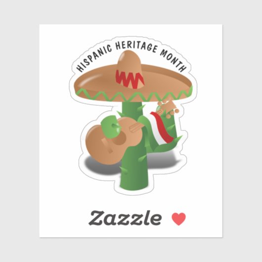 Nationale Hispanic Heritage Maand - Cactus Sticker (Vel)