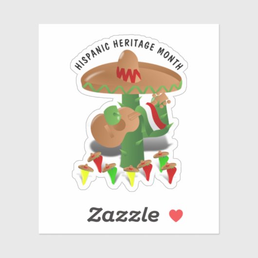 Nationale Hispanic Heritage Maand - Cactus Sticker (Vel)